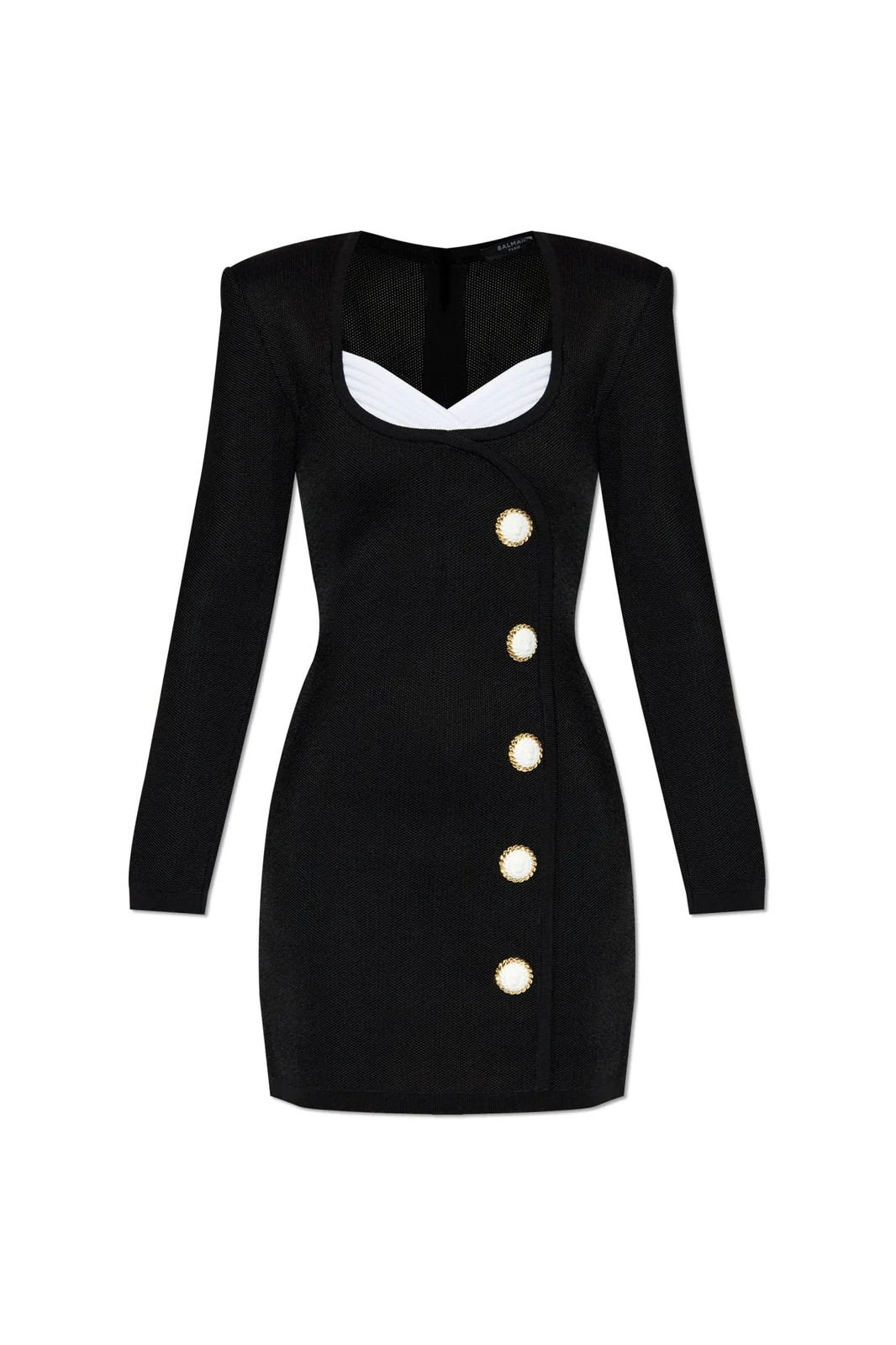 Balmain Button-Detailed Mini Dress | Cettire Global