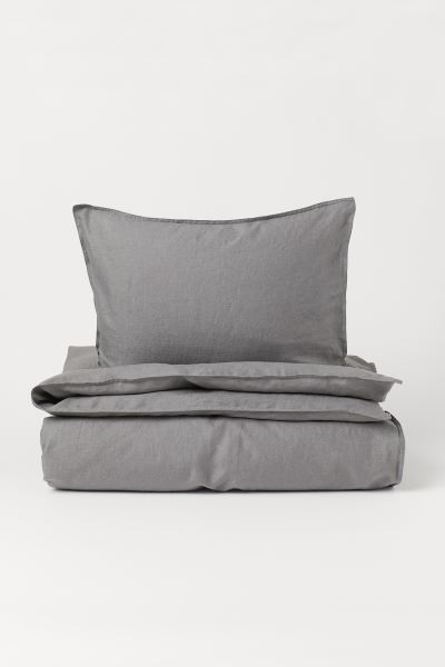 Linen Twin Duvet Cover Set | H&M (US + CA)