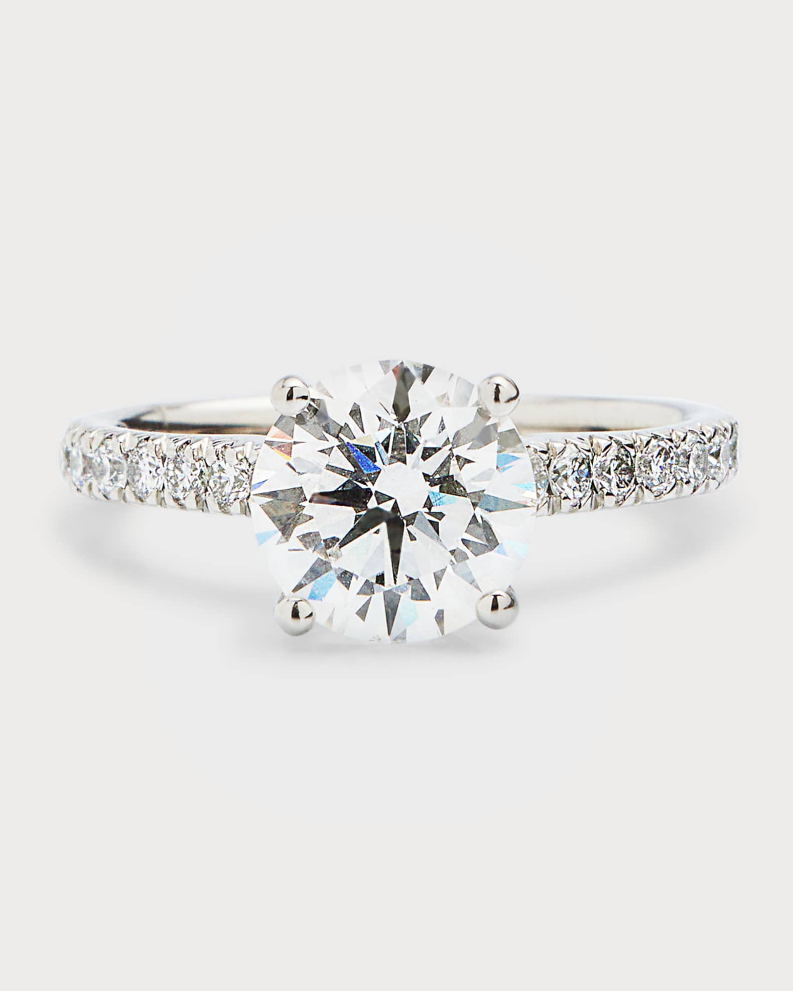Neiman Marcus Lab Grown Diamonds Platinum Round Lab-Grown Diamond Ring, Size 6 | Neiman Marcus
