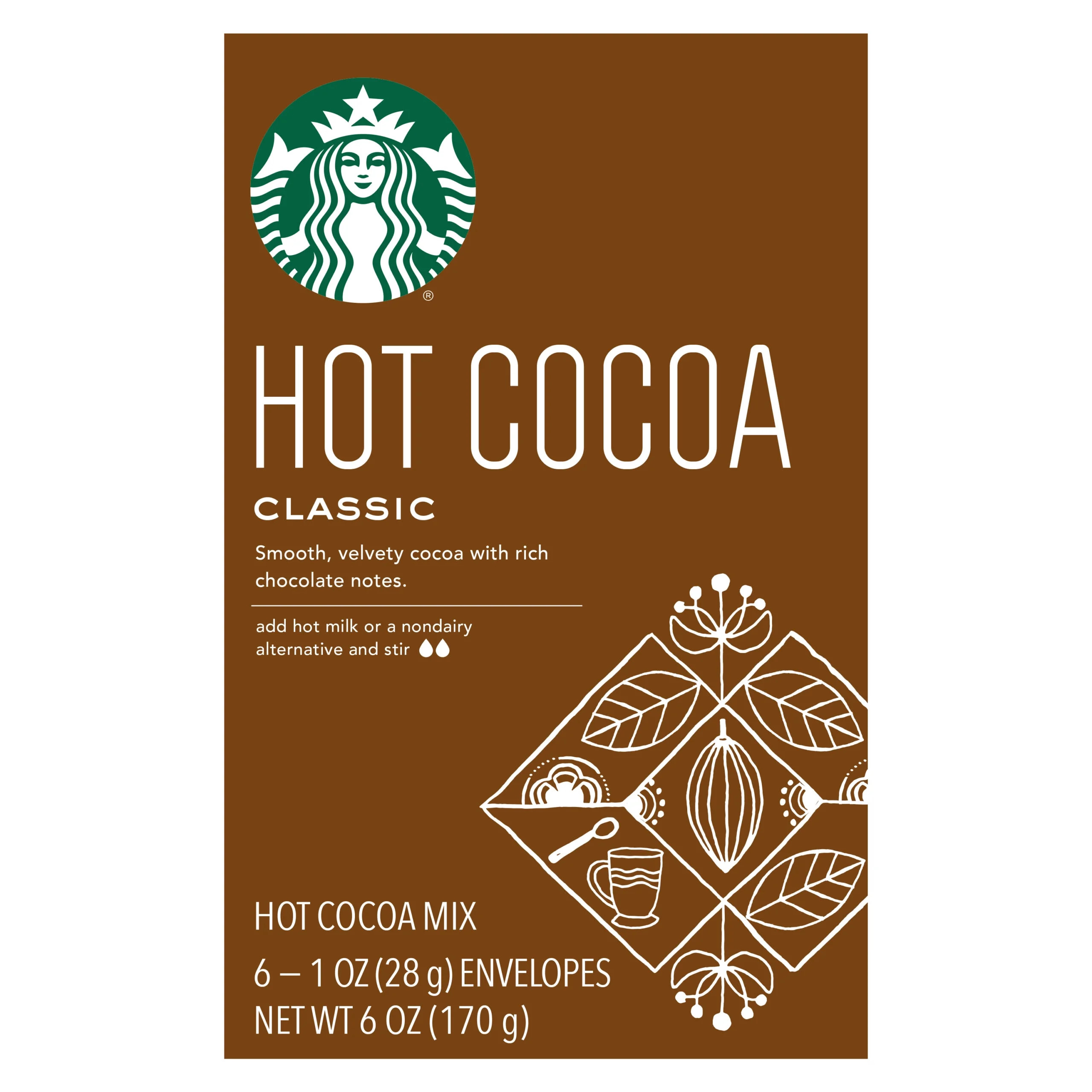 Starbucks Classic Hot Cocoa Mix, 6 Count Box | Walmart (US)