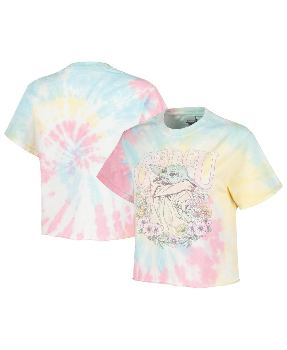 Mad Engine Men's and Women's Blue The Mandalorian Springtime for Baby Yoda Tie-Dye T-Shirt - Blue | Macy's