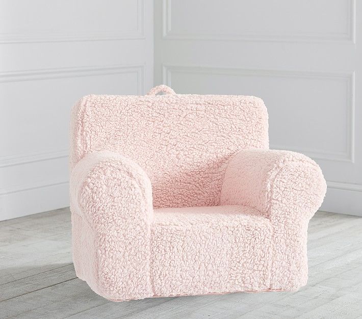 Blush Cozy Sherpa Anywhere Chair® | Pottery Barn Kids