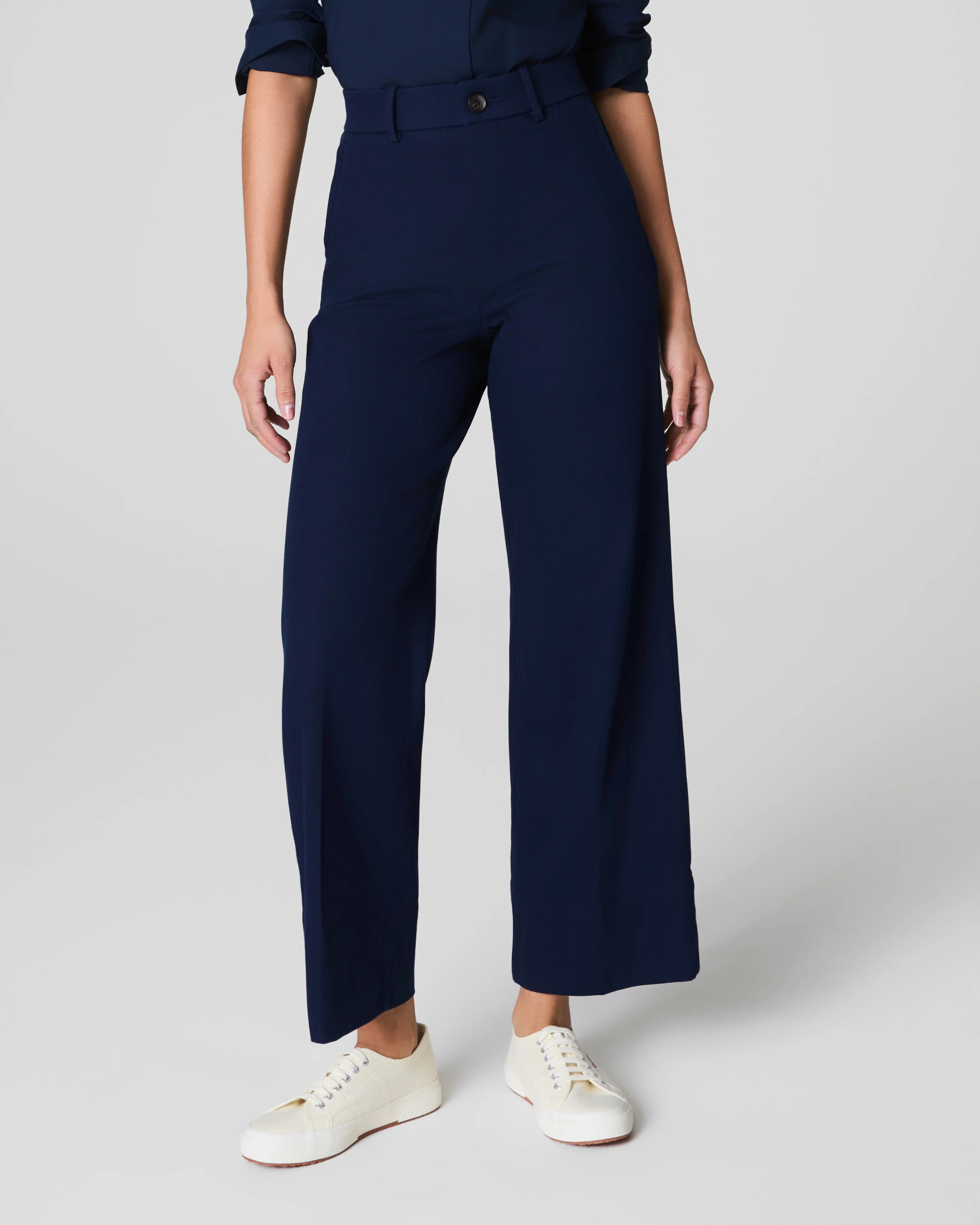 Stretch Twill Cropped Wide Leg Pant | SPANX | Spanx