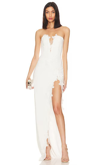 SAU LEE Florence Dress in White. - size 00 | Revolve Clothing (Global)
