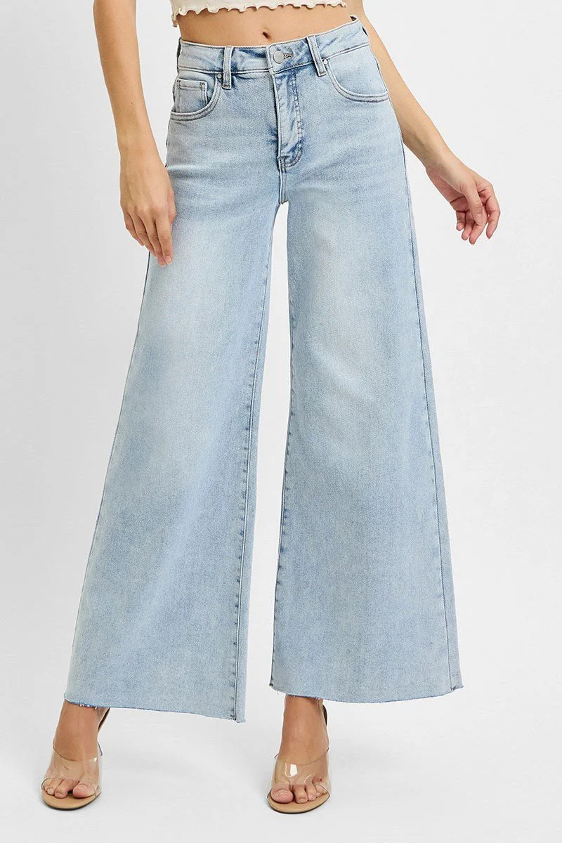 Harper High-Rise Wide-Leg Palazzo Jeans | MTT Collective