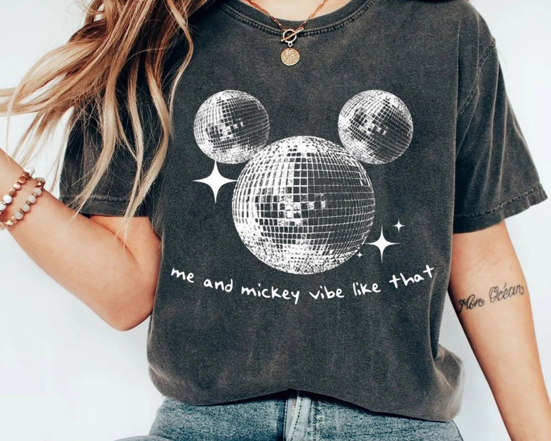 Me and Mickey Vibe Like That Shirt, Mouse Disco Ball Shirt, Disney Eras Tour Shirt, Theme Park Or... | Etsy (US)