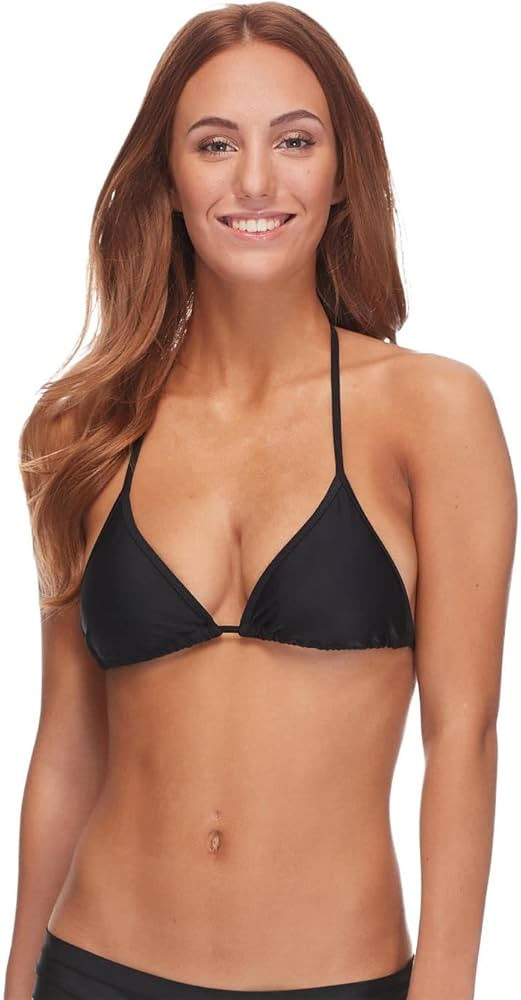 Body Glove Women's Standard Smoothies DITA Solid Triangle Slider Bikini Top Swimsuit | Amazon (US)
