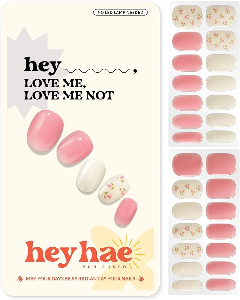 Heyhae Semi Cured Gel Nail Strips | No LED Lamp Needed | Easy Apply & Remove, Salon Quality | Inc... | Amazon (US)