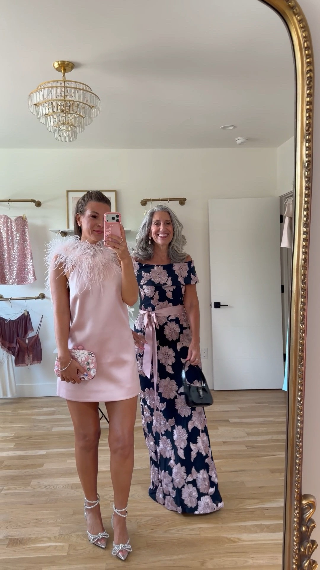 Mom and me wedding guest and formal summer event dresses 💐

Wearing my usual small/2! Sized down in the strapless pink mini dress!

Mom typically wears a medium/6! She sized down to a small/4 in all dresses except for the navy Zaria dress, the pink tiered pleated dress, and the black & pink floral dress!

Wedding guest
Formal event
Black tie
Metallic
Sequin 
Floral dress
Satin 
Tulle
Special occasion
Summer event

#LTKootd #LTKSeasonal #LTKWedding