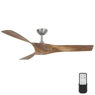 Home Decorators Collection Wesley 52 in. Indoor/Outdoor Brushed Nickel DC Motor Ceiling Fan with ... | The Home Depot