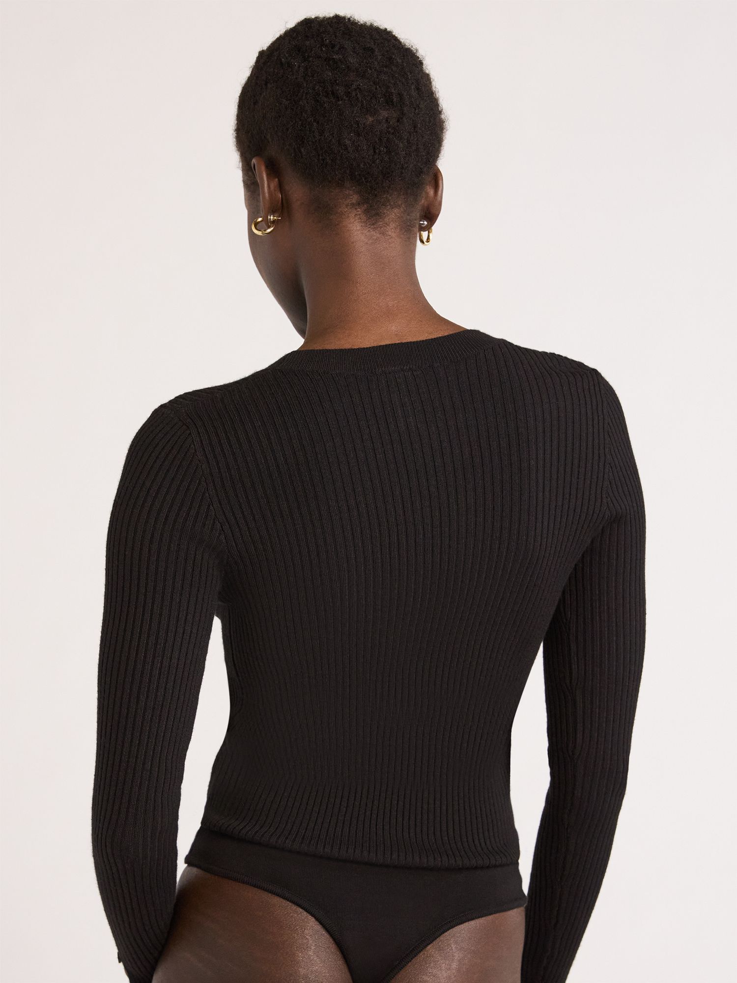 Scoop Women's Ribbed Knit Sweater Bodysuit with Long Sleeves, Sizes XS-XXL | Walmart (US)