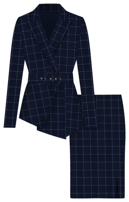 Tahari ASL Women's Windowpane-Print Skirt Suit Set - Macy's | Macy's