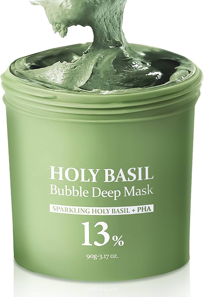 Holy Basil Bubble Deep Mask with Holy Basil, Hyaluronic Acid & Carbonated Water - Gentle Bubbling... | Amazon (US)