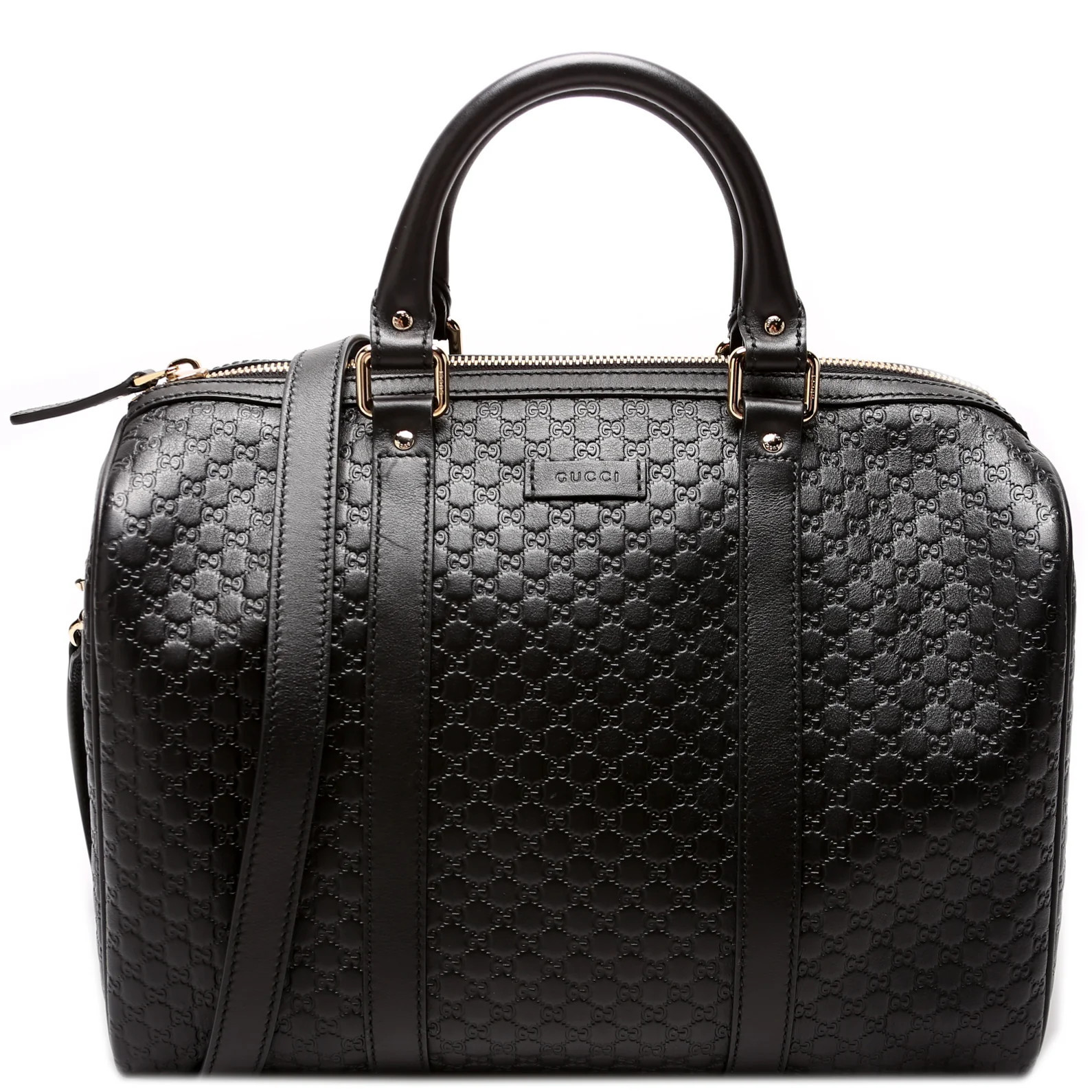 449646 Boston With Strap Micro Guccissima | Keeks Designer Handbags