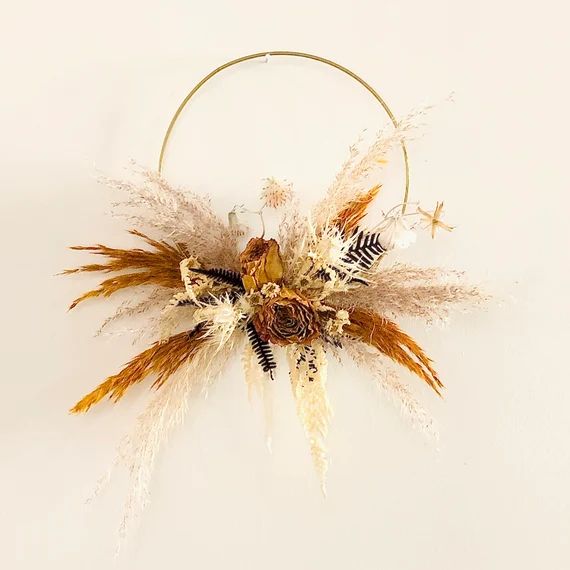 Decorative handmade preserved flower wreath | Etsy (US)