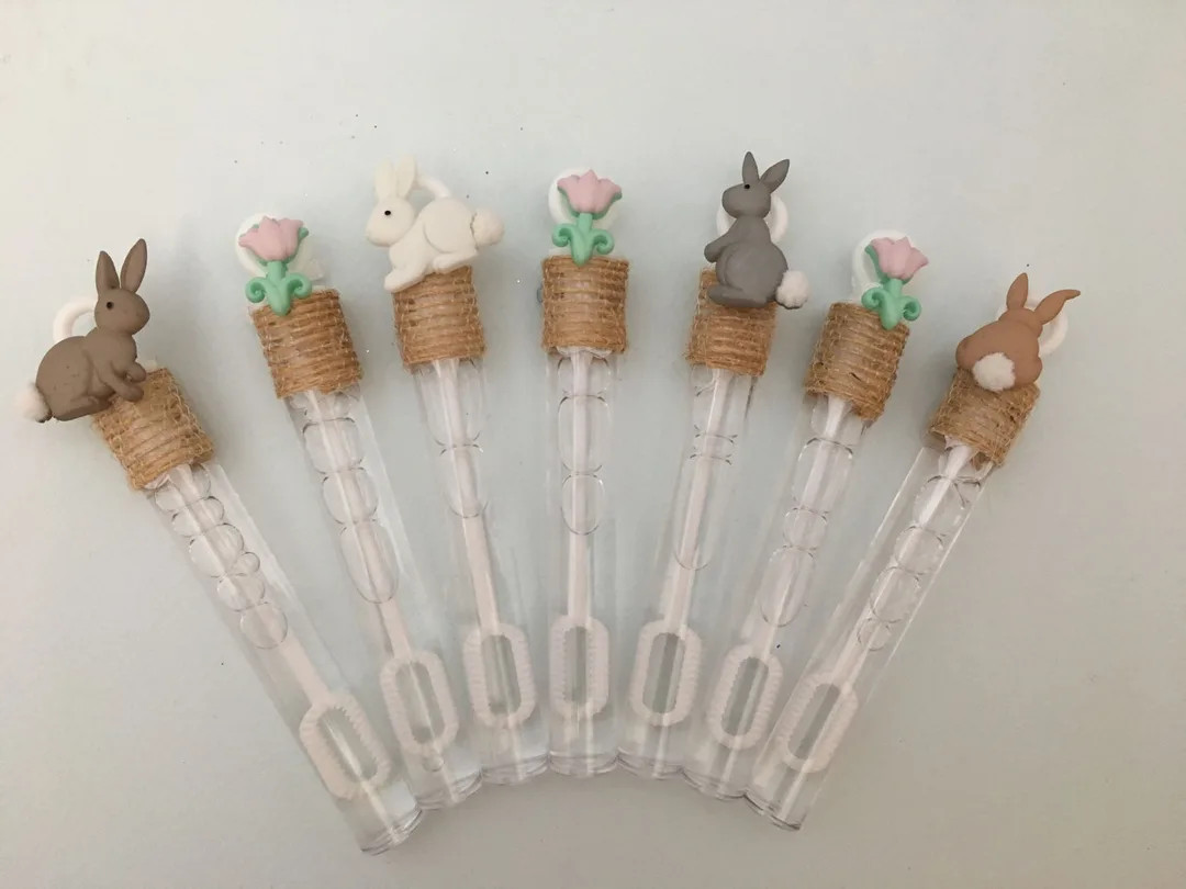 Bunny Party Favor: Bunny Rabbit Party Favor, Easter Bunny Bubble Wands, Bunny Party Supplies - Et... | Etsy (US)