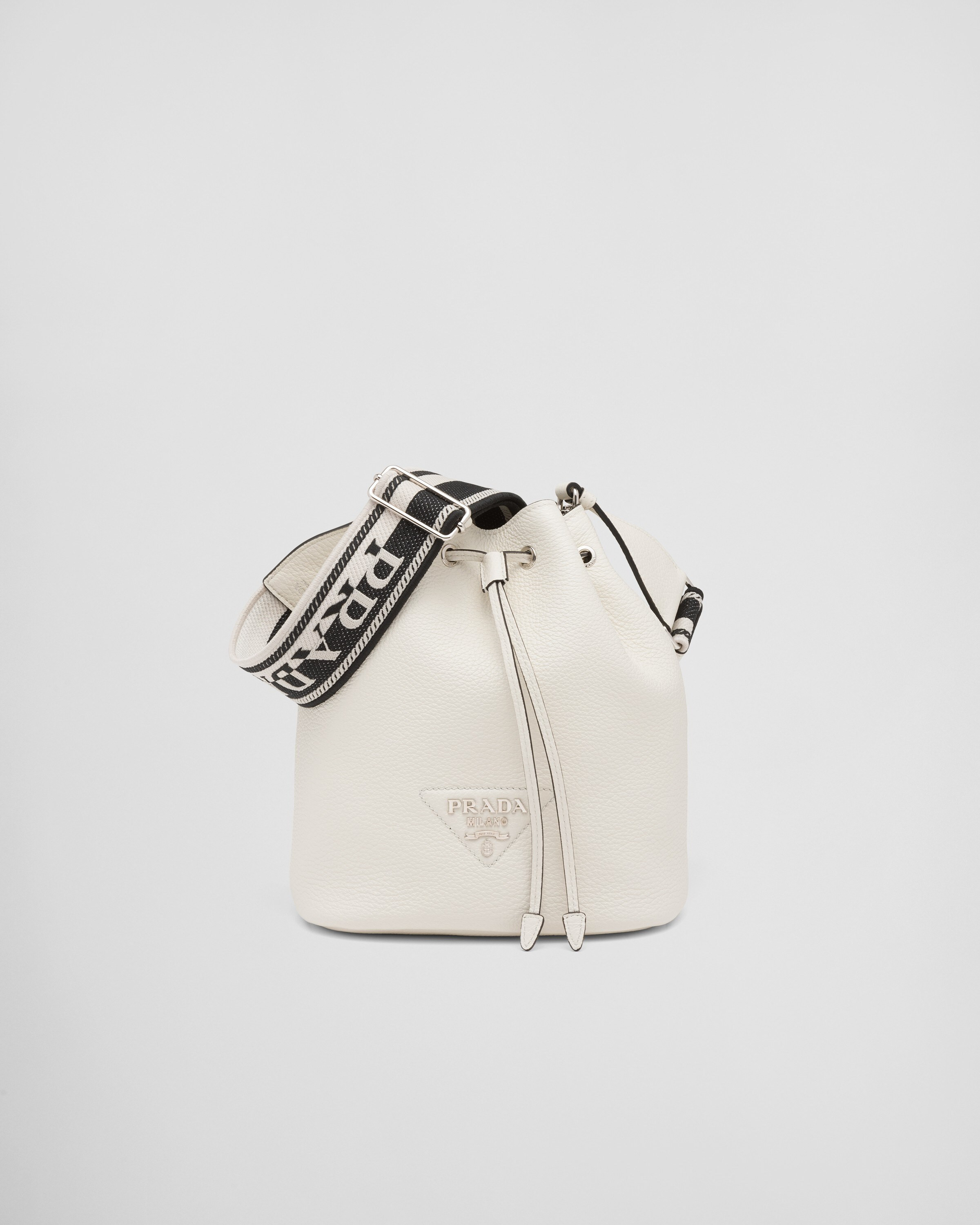 Leather bucket bag | Prada Spa US