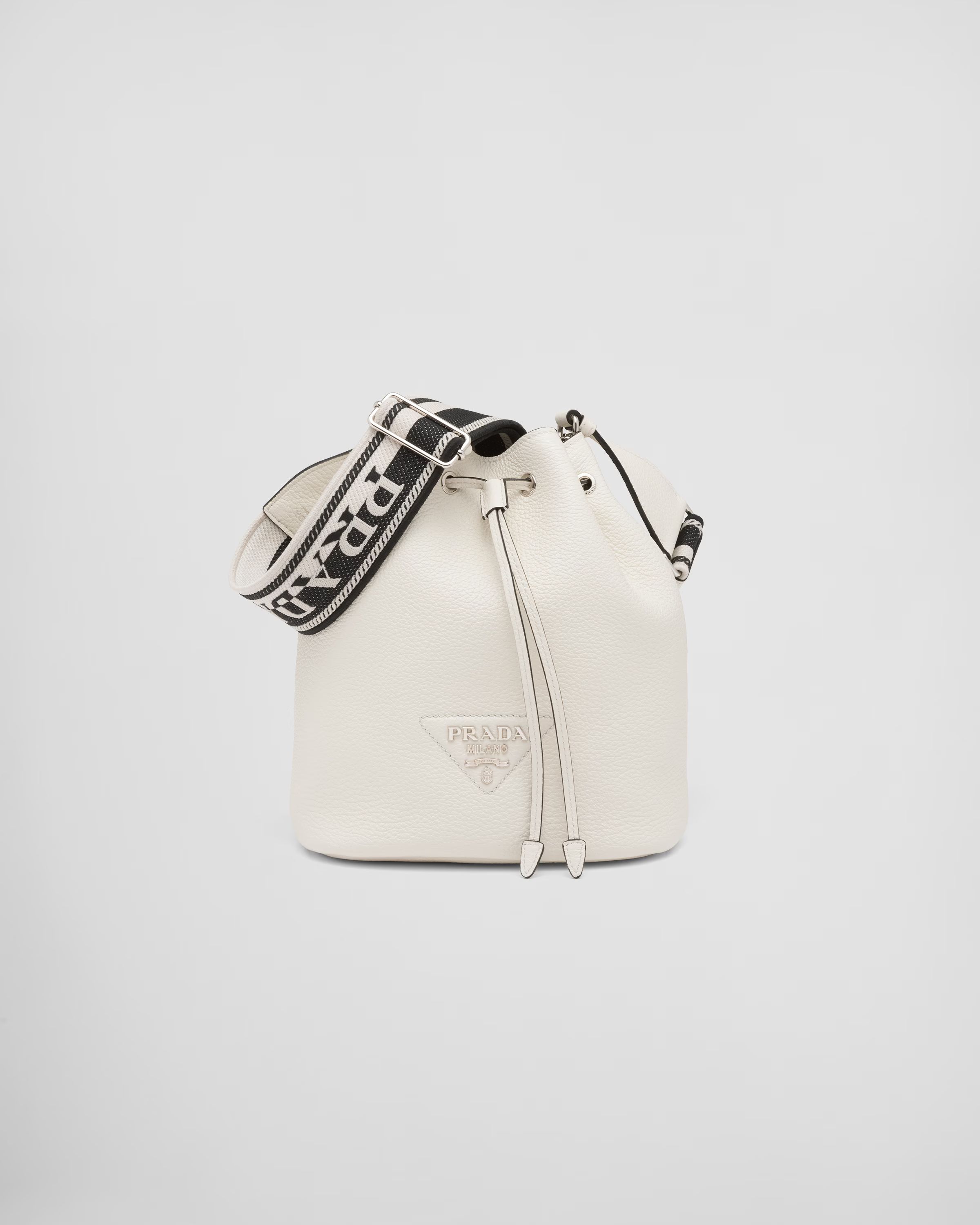 Leather bucket bag | Prada Spa US
