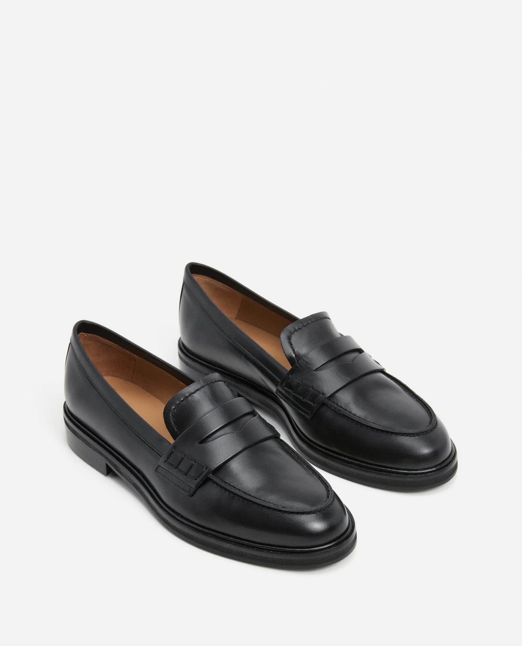 Sara Leather Black Loafer | Flattered