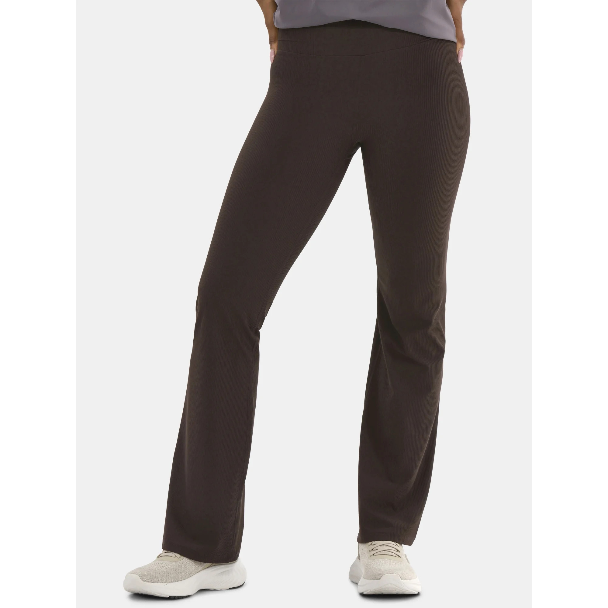 Avia Women's Ribbed SoftSculpt Flare Active Leggings with UPF 50, Sizes XS-XXXL | Walmart (US)