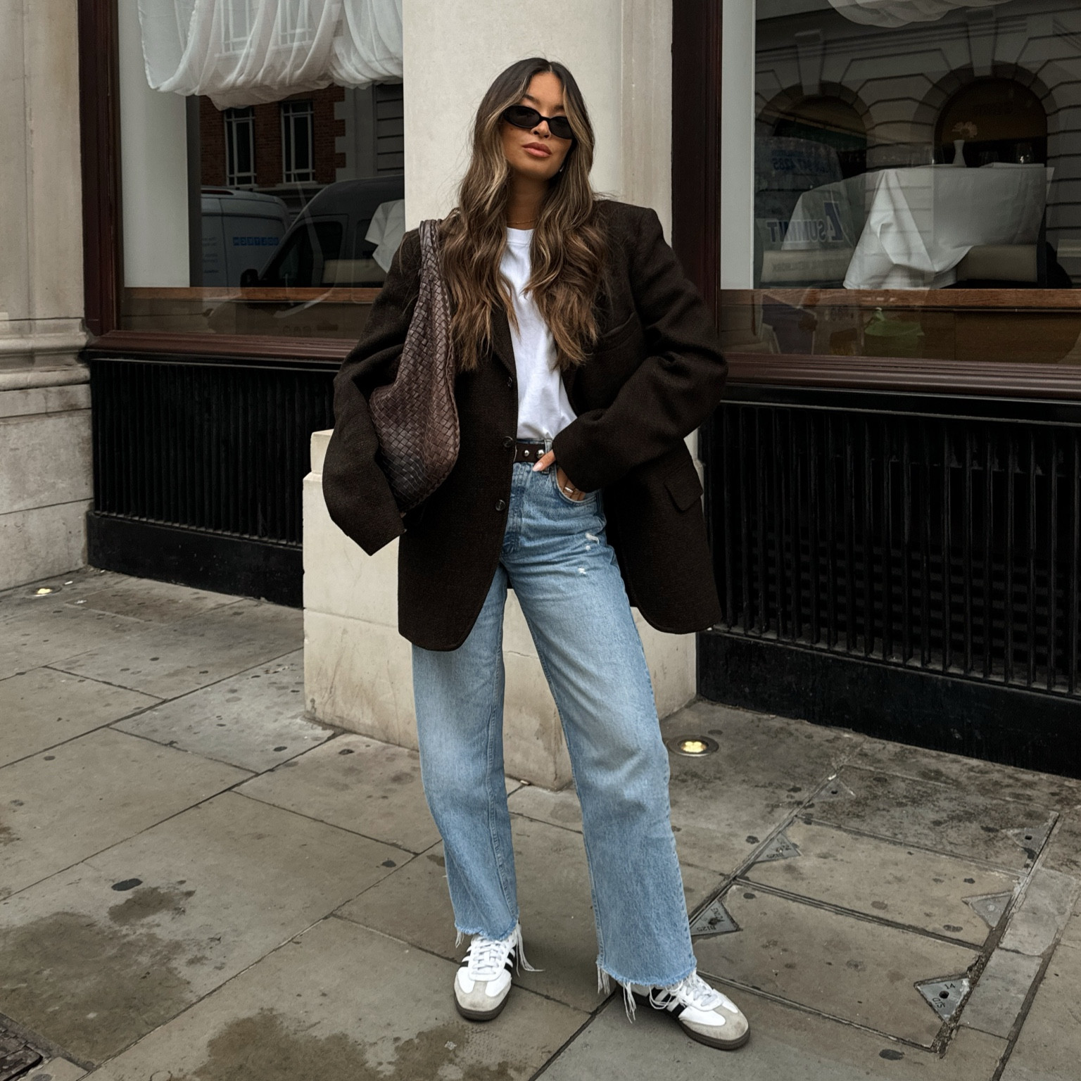 Raining Sunday OOTD (jeans I wear a size waist 27) blazer is vintage (have linked similars) 