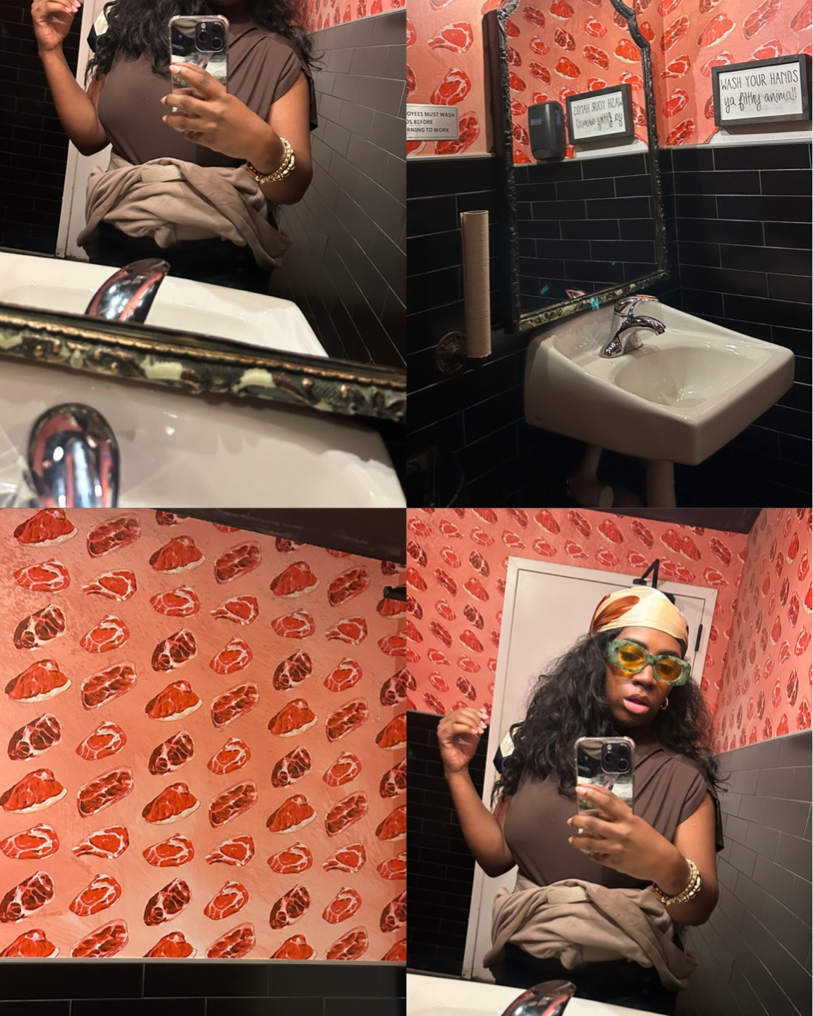 One thing about me? I’m going to find the cutest moody restroom for a mirror selfie every single time 😂 Between the vibes, the food, and the aesthetic lighting… I couldn’t resist.

This look was the PERFECT travel + mommy outfit because comfort was absolutely the assignment while still giving effortlessly put together. The soft neutral tones, the oversized shades, the stacked accessories, the baby harness keeping me hands free for mom duty… chef’s kiss 👏🏽

And can we talk about the scarf? Because my hair was NOT getting styled on this trip 😭 but babyyyy the girls that understand fashion know it’s all in the details. A good head scarf, cute glasses, and confidence will carry an outfit every time.

I love pieces that let me move comfortably, chase Koi around, eat good food, and still look like I planned the outfit days ahead 😂 That’s exactly why I linked this look on my LTK Shop￼ because versatile fashion that actually works for real life moms will forever be my thing 💅🏽

Dallas owed us nothingggg 🥂 #LTKStyle #MomStyle #DallasTrips #NeutralStyle #TravelStyle #MomFashion #StreetStyle #EffortlessStyle #FashionInTheDetail

#LTKmomlife #LTKootd #LTKTravel