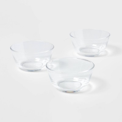 8oz 3pk Plastic Mini Bowls - Room Essentials™: Clear Snack Bowls, Dishwasher-Safe, Small Round Dining Set | Target