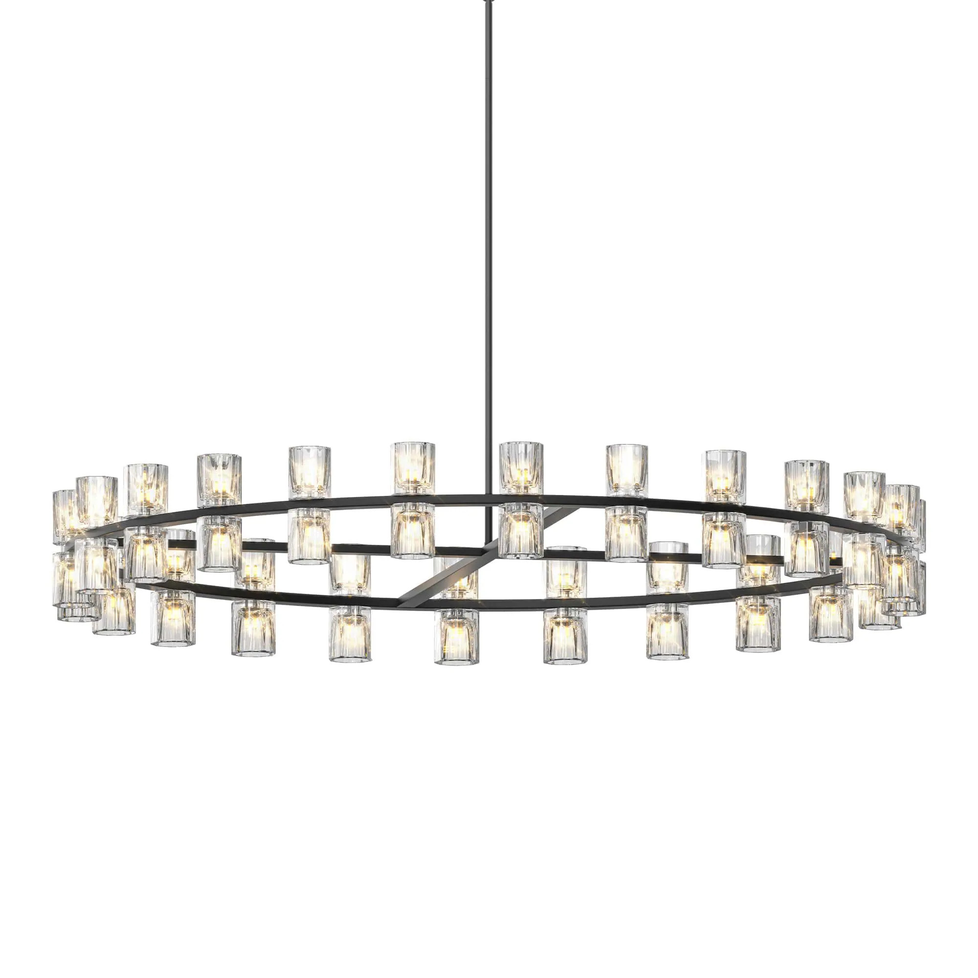JCFL 48 in. Luxury Chandeliers Crystal Living Room Decorative Lights Simple Modern Dining Room LED Lighting for Home Decor one_size | DIAO-23 | Lowe's