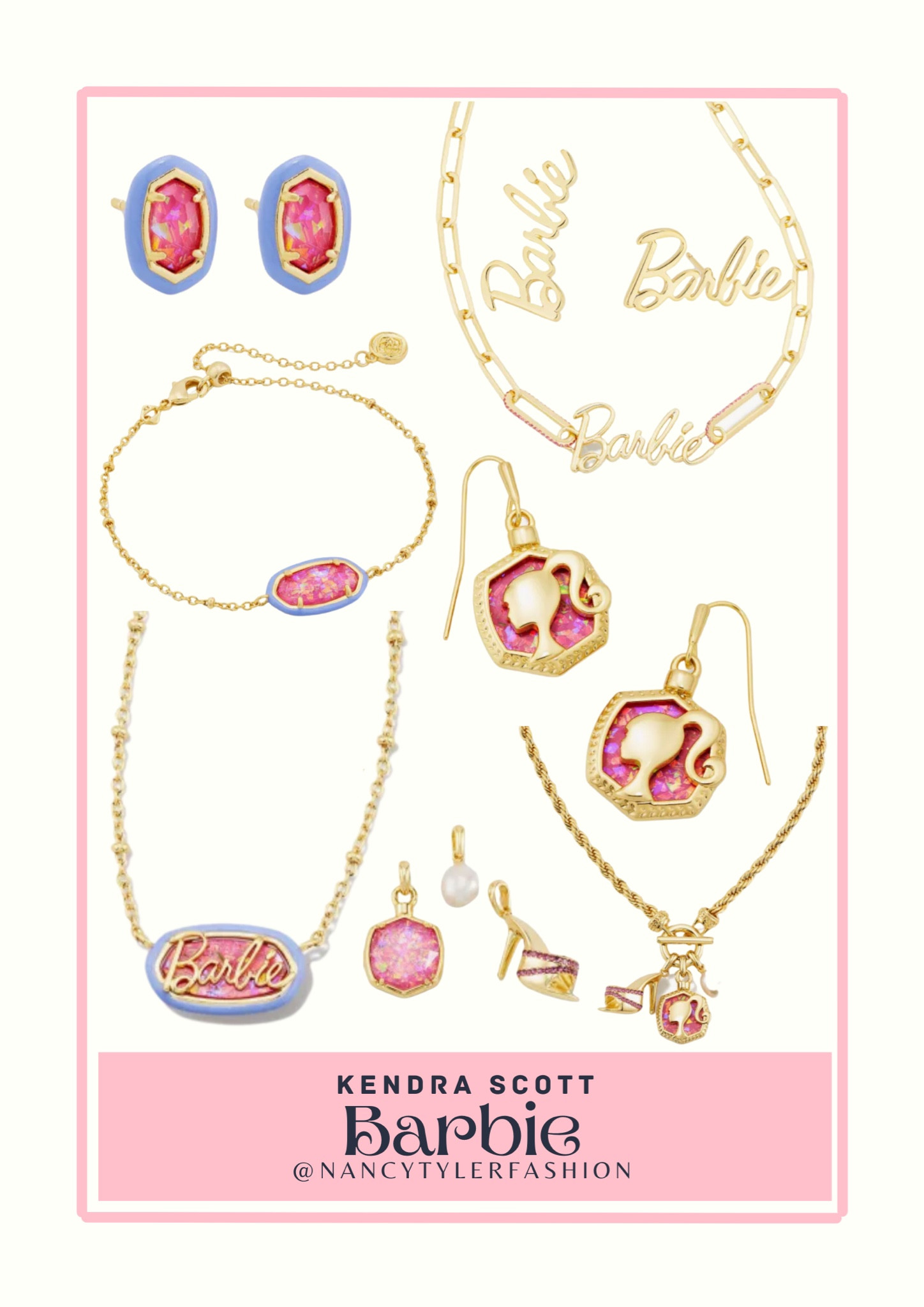 Barbie x Kendra Scott collab! So gorgeous! 🩷✨

Barbie necklace, Barbie earrings, Barbie bracelet, Barbie jewelry, official Barbie and Kendra Scott collection, Kendra Scott Barbie collection 

#LTKSeasonal #LTKFind #LTKsalealert