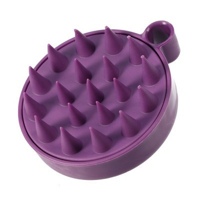 Unique Bargains Hair Scalp Massager Shampoo Brush 3.62"x3.07"x1.38" Purple | Target