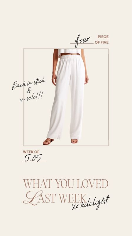 What you loved last week! These linen pants are SO good and on sale today! I styled in my reel series on insta #linen #sale 

#LTKstyletip #LTKmidsize #LTKSeasonal