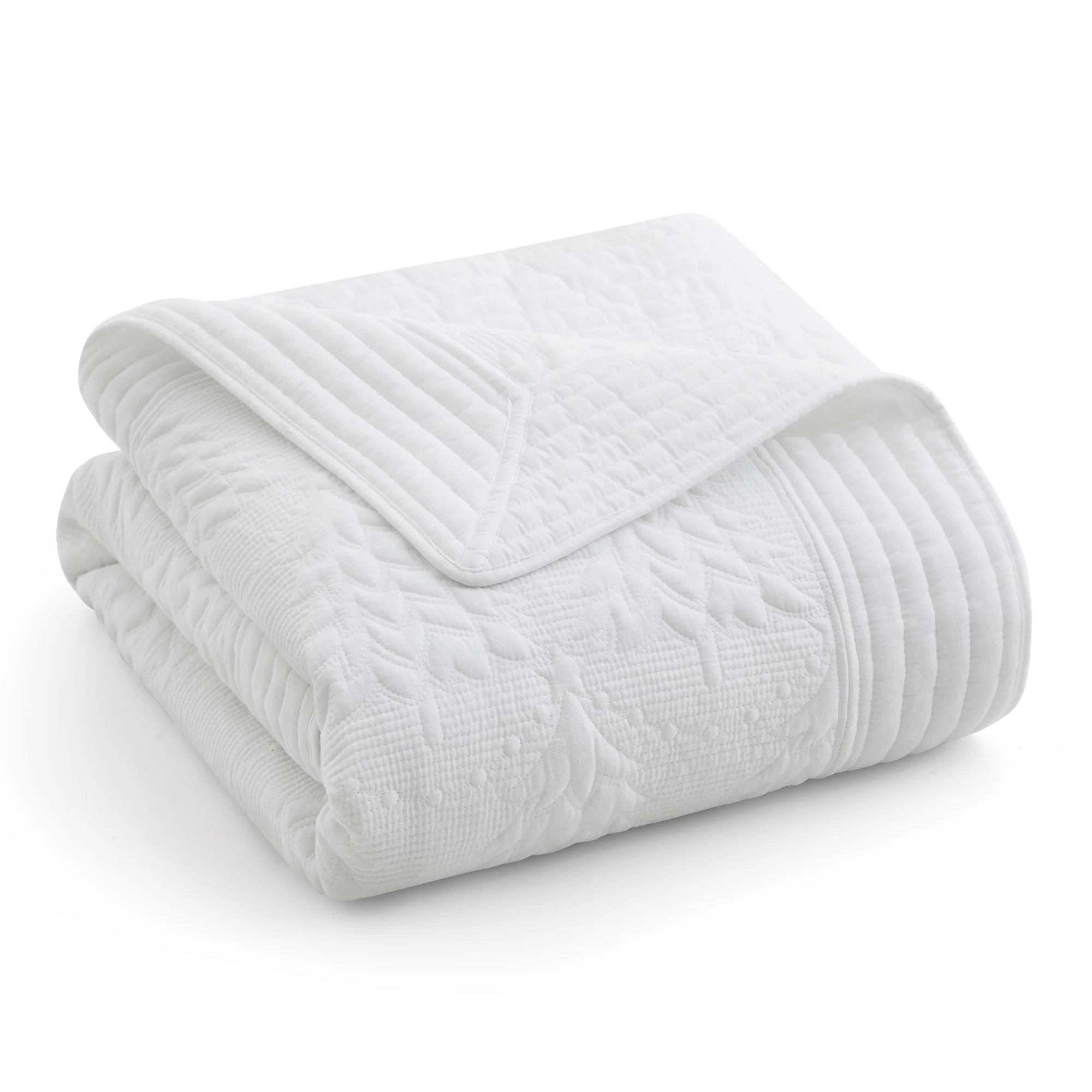 O Christmas Tree White Quilted Throw | Levtex Home