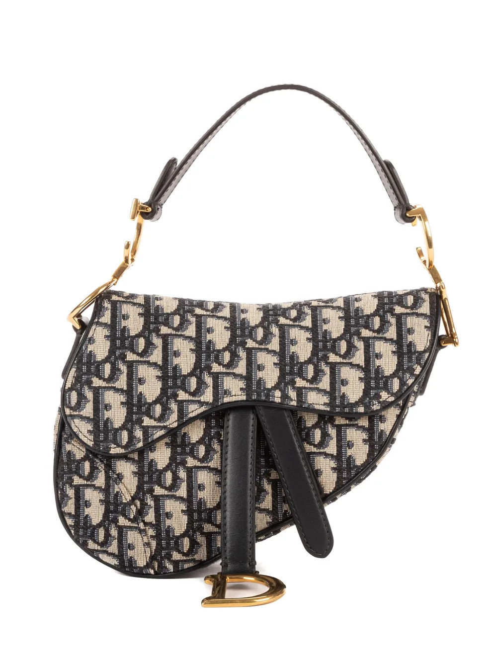 Christian Dior Pre-Owned mini Oblique Saddle shoulder bag - Neutrals | Farfetch Global