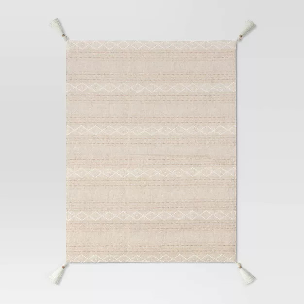 Cotton Printed Placemat with Tassels Beige - Threshold™ | Target