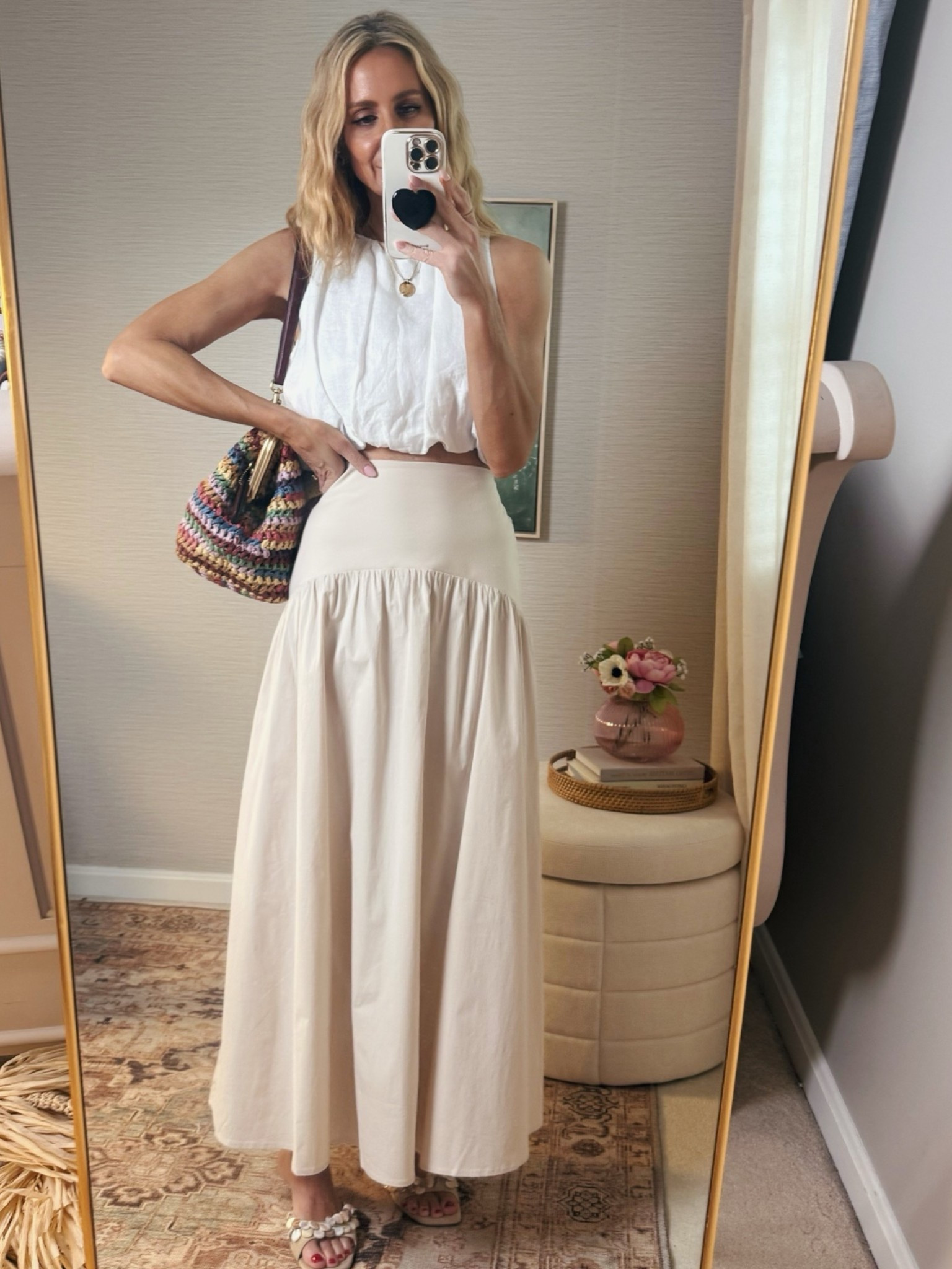 Drop waist skirt under $100.

#LTKOver40 #LTKSeasonal #LTKU