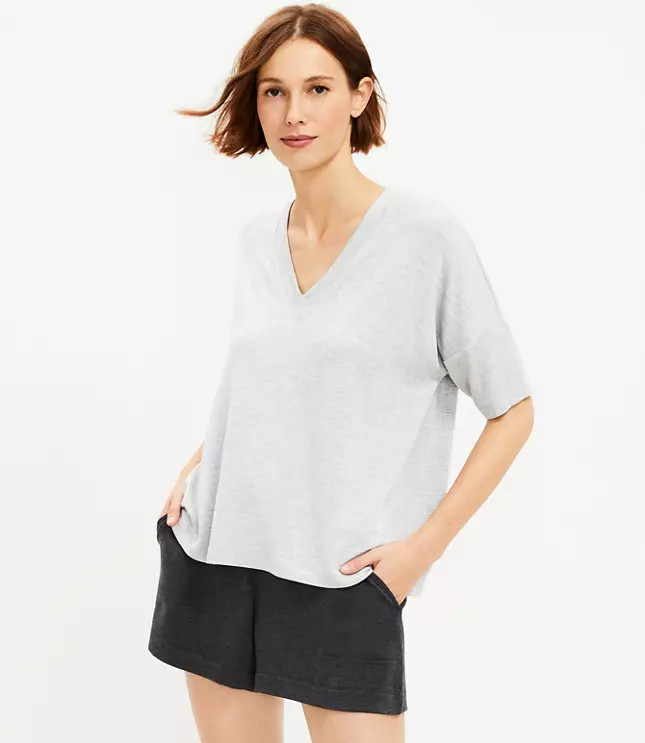 Lou & Grey Signaturesoft Lite V-Neck Poncho Top | LOFT