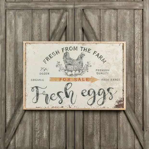 Fresh From The Farm Eggs Sign | Antique Farm House