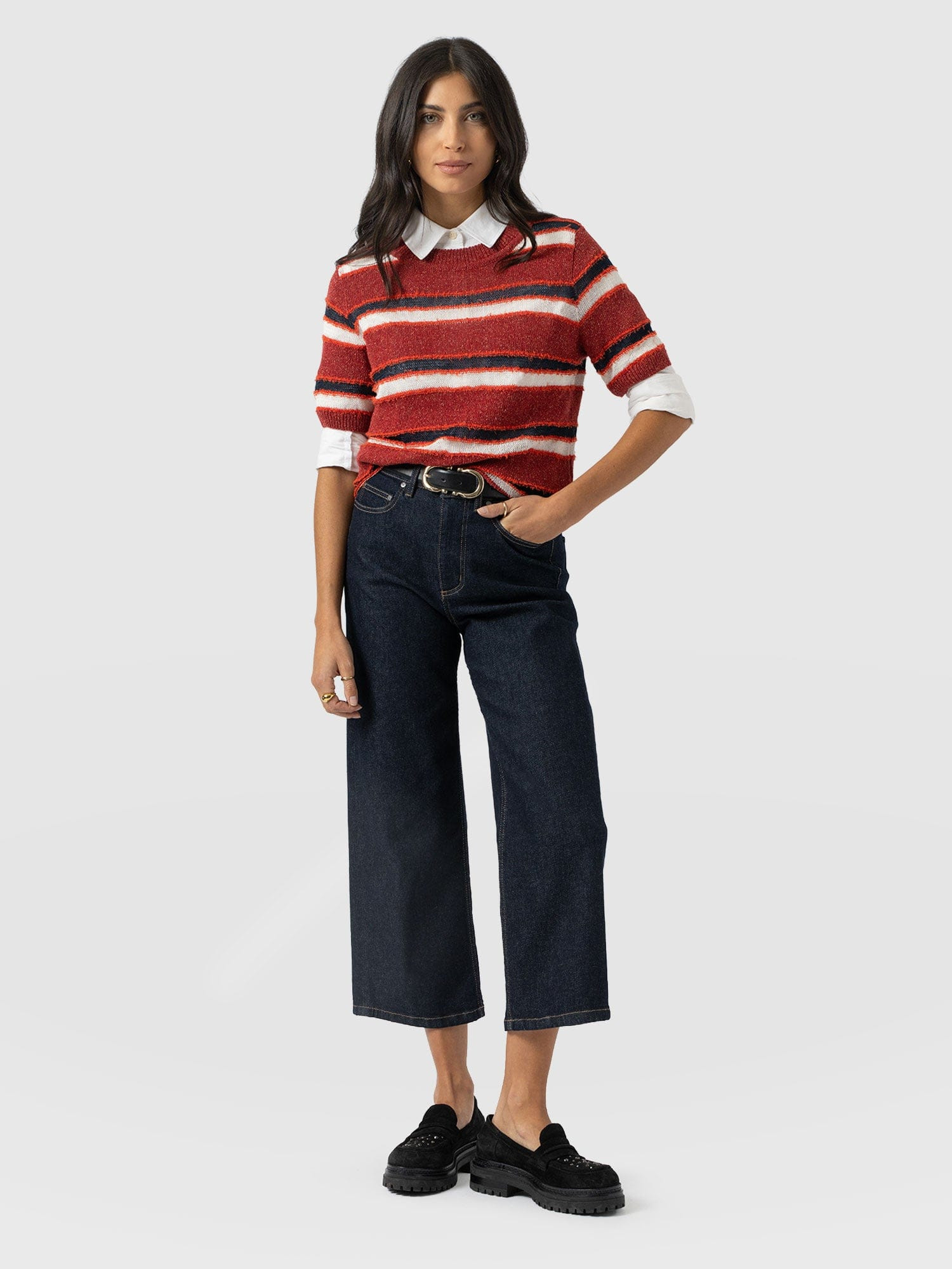 Rylie Crop Jean - Indigo | Saint + Sofia UK