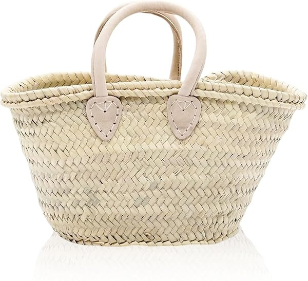 French Basket, Small Straw Bag for Bridal Party, Wedding Tote, Bridesmaid Gift, Wicker Basket with Handle, Handmade Decor | Amazon (US)
