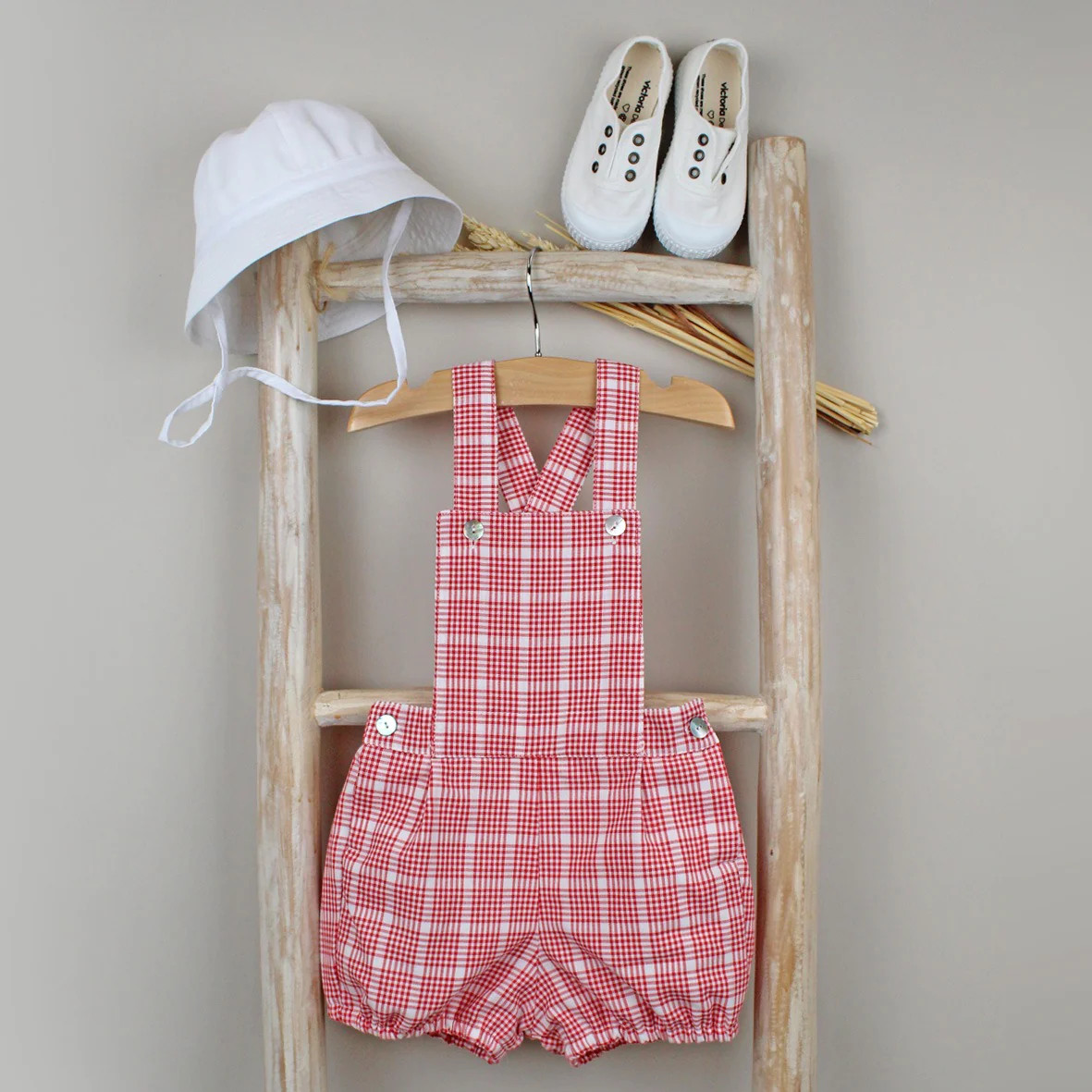 Pukatuka Red Check Overalls | Dear James