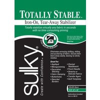 Sulky Totally Stable Iron-On-Black, Tear-Away Stabilizer, Lightweight 20In X 1 - 662-01 Black Yd | Etsy (US)