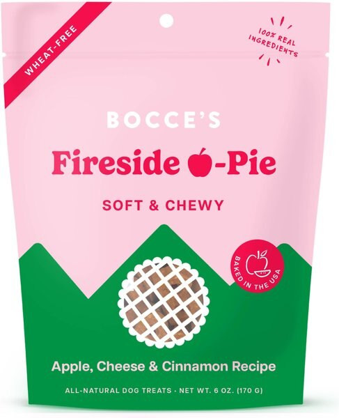 BOCCE'S BAKERY Fireside Apple Pie Apples, Cheese & Cinnamon Recipe Dog Treats, 6-oz bag - Chewy.c... | Chewy.com