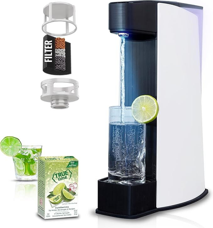 Carbon8 Sparkling Water Maker Machine, Home Soda Stream Machine, Screw-In CO2 Carbonator, Counter... | Amazon (US)