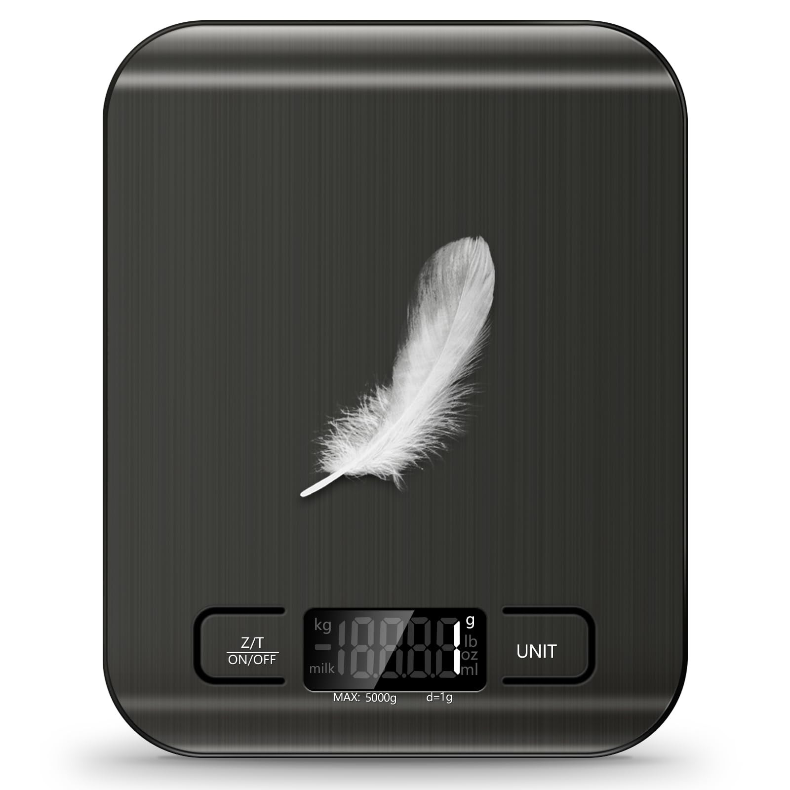 Food Scale, 11lb Kitchen Scale with 6 Units Tare Function & LCD Display, 0.05oz/1g Stainless Stee... | Amazon (US)