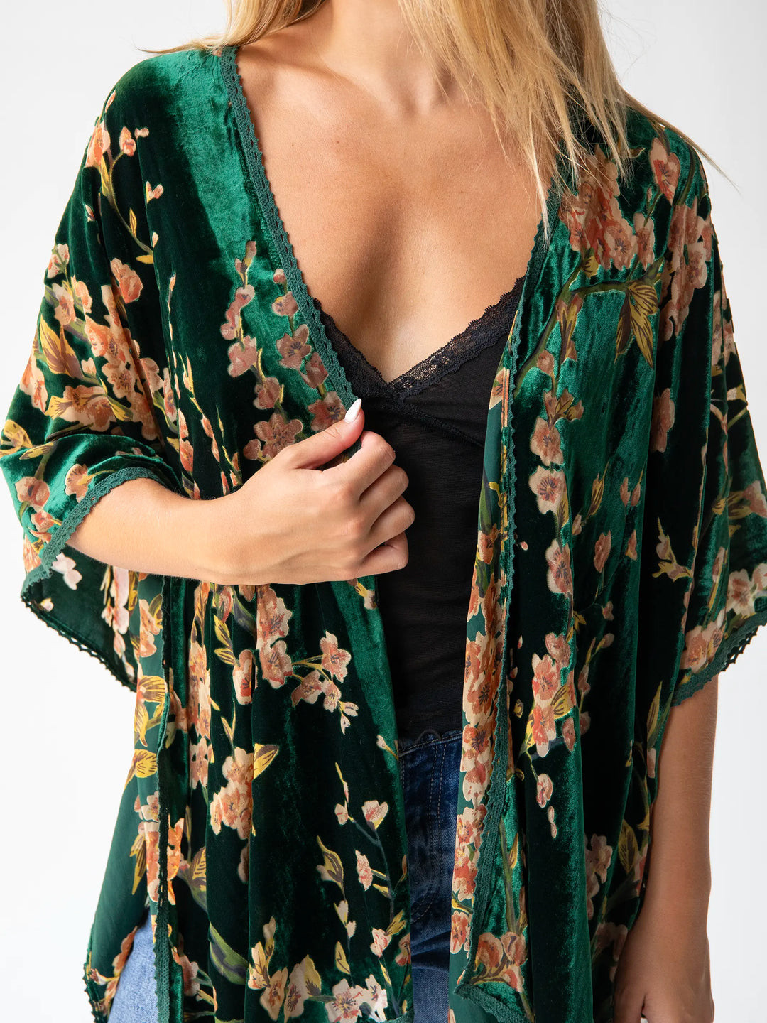 Velvet Burnout Kimono | Natural Life
