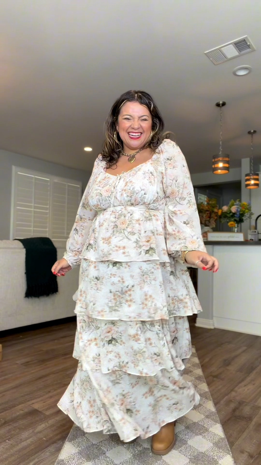 You have to dress up knowing you’re gonna see people from your past…😫😂 I NEED this dress in every color 🥰 It hides the belly, flatters every curve, and is so stretchy and comfy. I’m in a 2XL and feel fully confident instead of constantly adjusting my outfit!