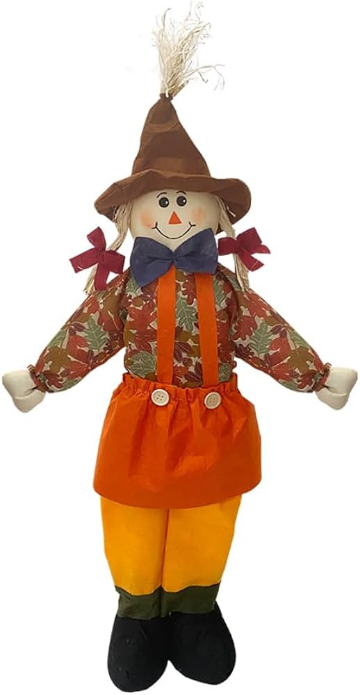 33'' Standing Scarecrow, Backyard Expressions Fall Decor Stuffed Legs Arms Scarecrows for Thanksg... | Amazon (US)