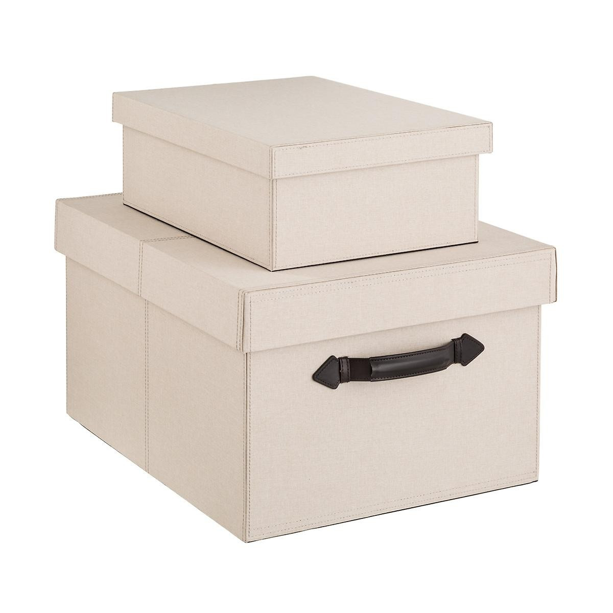 Bristol Flax Storage Boxes | The Container Store