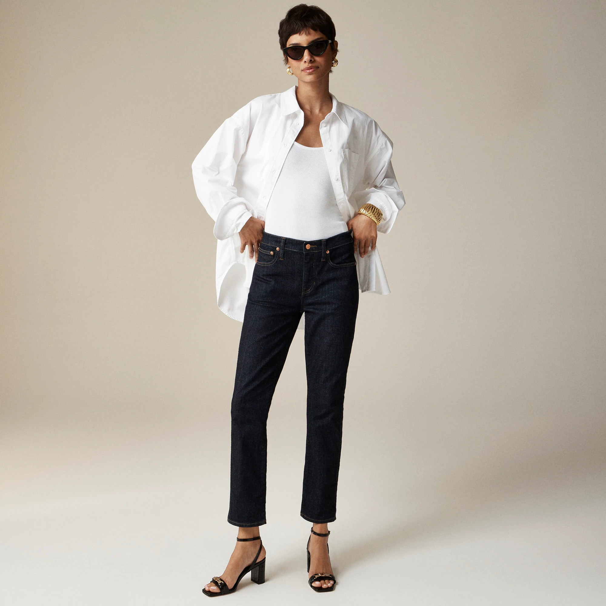 9" mid-rise vintage slim-straight jean in resin rinse | J. Crew US