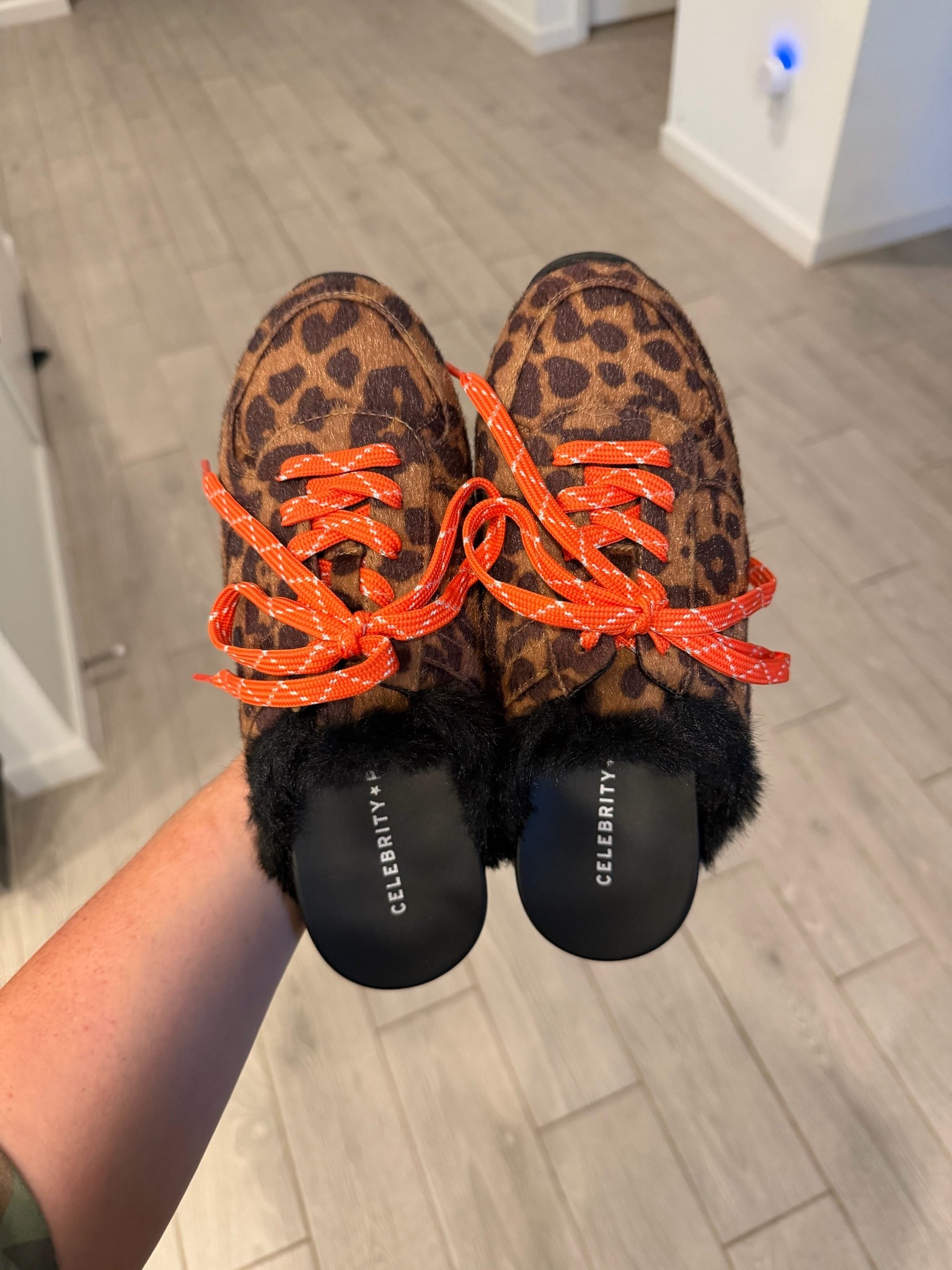 The cutest leopard sneaker mules for fall 😍🐆 This $34 Walmart find has the coziest faux-fur trim and the cutest pop of orange!

#LTKSeasonal #LTKootd